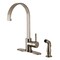 Gourmetier LS8718DLSP Concord Single-Handle Kitchen Faucet W/ Side Sprayer, Nickel LS8718DLSP - alternate 1
